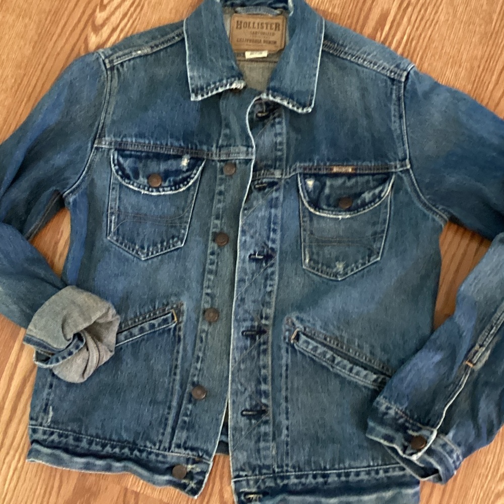 Hollister Distressed Blue Denim Jacket